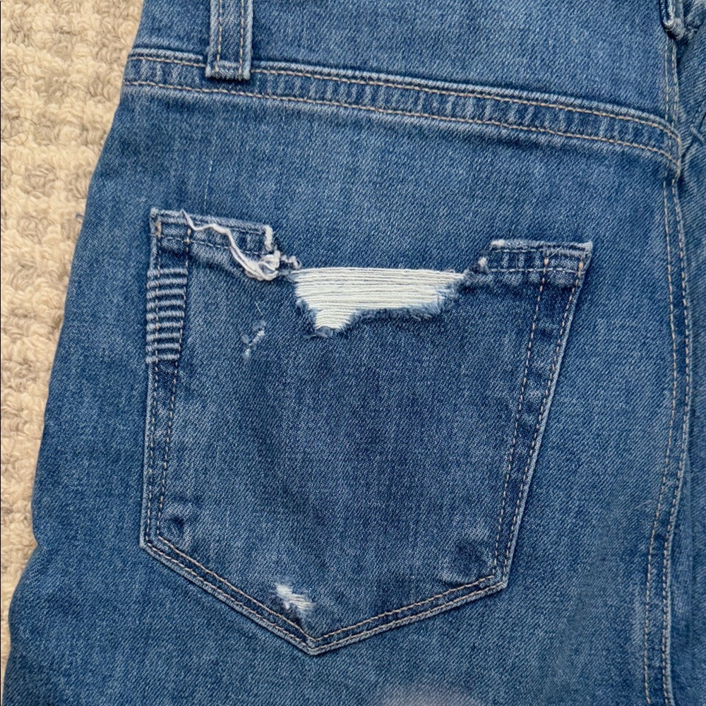 PAIGE Classic Blue Sarah Straight Leg Jeans - Picture 8 of 8
